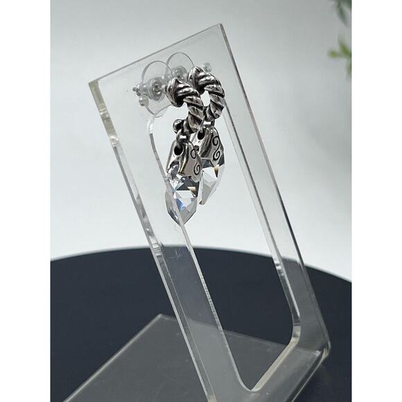 Brighton Silver Tone Crystal Heart
Dangle Earrings w/ Tin - Picture 2 of 14